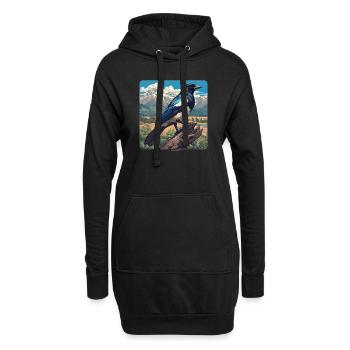 Elstern Elster - Hoodie-Kleid - Schwarz - Vorne