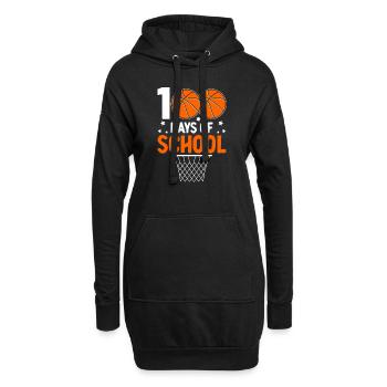 100 Days of School Funny Basketball School - Hoodie Dress - black - Front