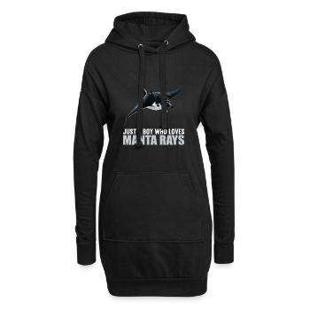 Raies manta Raies manta - Sweat-shirt à capuche long Femme - noir - Devant