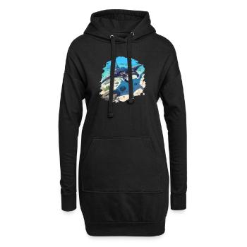 Raies manta Raies manta - Sweat-shirt à capuche long Femme - noir - Devant