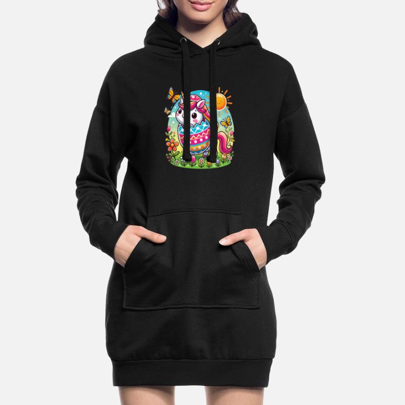 Easter Happy Easter Easter Bunny Easter Egg Spring Hoodie Dress