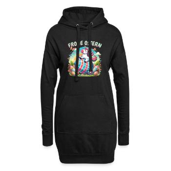 Easter Happy Easter Easter Bunny Easter Egg Spring - Hoodie Dress - black - Front