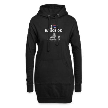J’aime Bangkok Cool Thaïlande Golden Gate Bridge - Sweat-shirt à capuche long Femme - noir - Devant