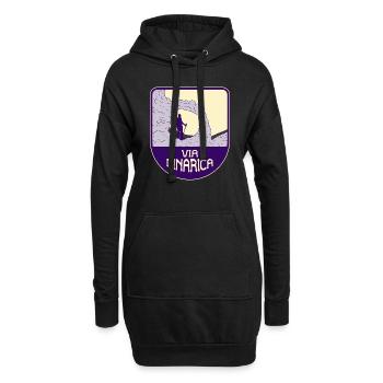 Via Dinarica – Long-Distance Trail - Hoodie-Kleid - Schwarz - Vorne