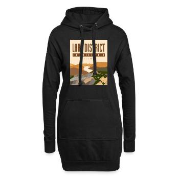 Parc national du Lake District – Angleterre - Sweat-shirt à capuche long Femme - noir - Devant