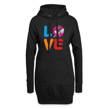 L’AMOUR DU PATINAGE ARTISTIQUE - Sweat-shirt à capuche long Femme - noir - Devant