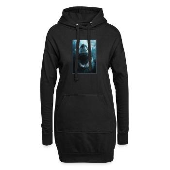 Mégalodons Megalodon - Sweat-shirt à capuche long Femme - noir - Devant