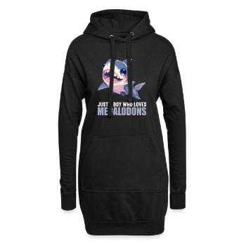 Mégalodons Megalodon - Sweat-shirt à capuche long Femme - noir - Devant