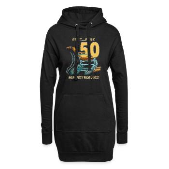JEÛNE D’ANNIVERSAIRE... PRÈS DE 50 DÉJÀ ATTEINTS - Sweat-shirt à capuche long Femme - noir - Devant