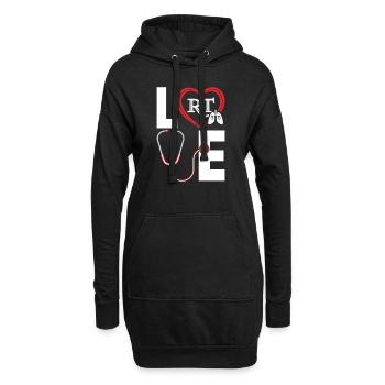 Liebe Lustige Atemtherapie Pneumologe Peds - Hoodie-Kleid - Schwarz - Vorne