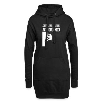 Kletterer Klettern Bergsteigen Berge - Hoodie-Kleid - Schwarz - Vorne