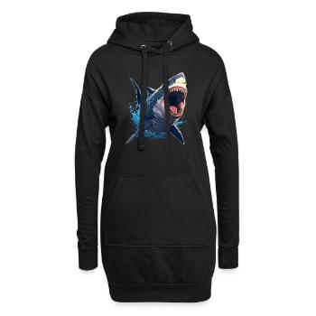 Haie Hai - Hoodie-Kleid - Schwarz - Vorne