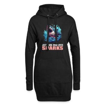 Haie Hai - Hoodie-Kleid - Schwarz - Vorne