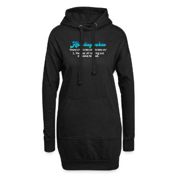 Abibliophobia Bookworm Livres de lecture - Sweat-shirt à capuche long Femme - noir - Devant