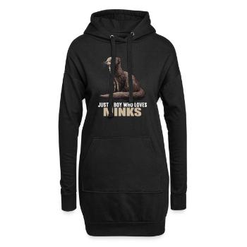 Nerze Nerz - Hoodie-Kleid - Schwarz - Vorne