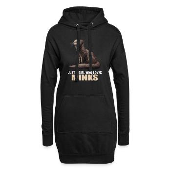Nerze Nerz - Hoodie-Kleid - Schwarz - Vorne