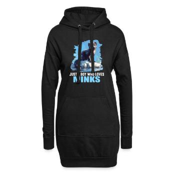Nerze Nerz - Hoodie-Kleid - Schwarz - Vorne