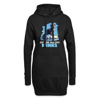 Nerze Nerz - Hoodie-Kleid - Schwarz - Vorne