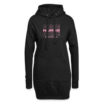 Infirmière cardiaque Infirmières médicales élégantes - Sweat-shirt à capuche long Femme - noir - Devant