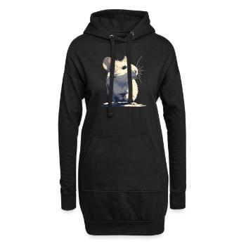 Mäuse Maus - Hoodie-Kleid - Schwarz - Vorne
