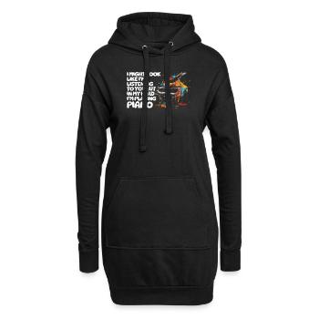 J’ai peut-être l’air d’écouter du piano - Sweat-shirt à capuche long Femme - noir - Devant