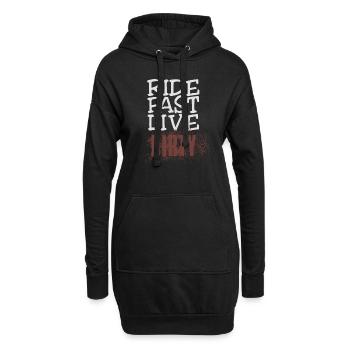 ROULEZ VITE, VIVEZ SALE – VTT - Motocross - Sweat-shirt à capuche long Femme - noir - Devant