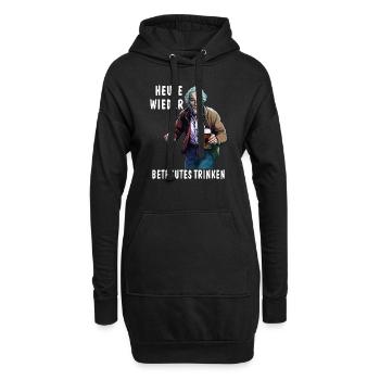 L’HOMME AUJOURD’HUI DE NOUVEAU SUPERVISÉ CONSOMMATION D’ALCOOL - Sweat-shirt à capuche long Femme - noir - Devant
