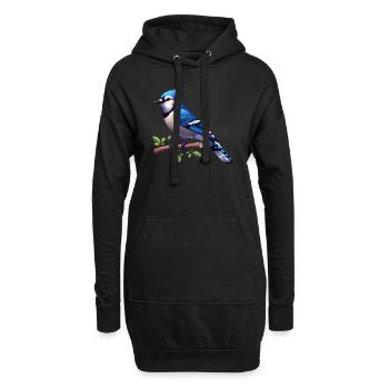 Blauhäher Lustige Vogelbeobachtung Ornithologie Nord - Hoodie-Kleid - Schwarz - Vorne