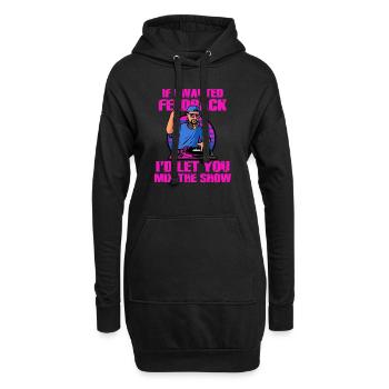 Si je voulais un ingénieur du son en retour - Sweat-shirt à capuche long Femme - noir - Devant