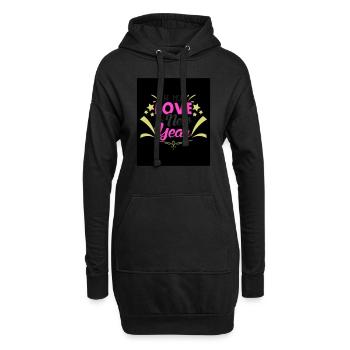 Nouvel An 6 - Sweat-shirt à capuche long Femme - noir - Devant