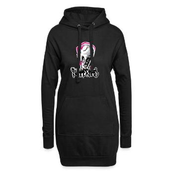 Summertime - Hoodie-Kleid - Schwarz - Vorne