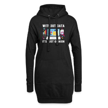 Conception amusante pour les passionnés de données - Sweat-shirt à capuche long Femme - noir - Devant