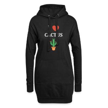 Kaktus - Hoodie-Kleid - Schwarz - Vorne