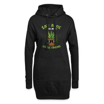 Dites aloès à mon petit ami la plante d’aloe vera - Sweat-shirt à capuche long Femme - noir - Devant