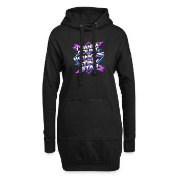 Je veux compter les rides sur ta star puante anale - Sweat-shirt à capuche long Femme - noir - Devant