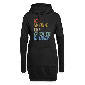 Grand frère Amoureux des bébés Frère aîné - Sweat-shirt à capuche long Femme - noir - Devant