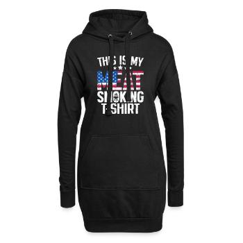 Das ist mein Fleisch Räuchern Grillen Amerikanische Flagge - Hoodie-Kleid - Schwarz - Vorne