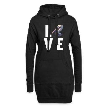 Pelikane Pelikan - Hoodie-Kleid - Schwarz - Vorne