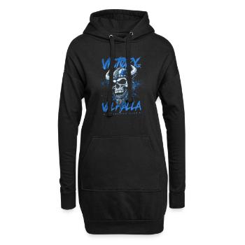 Motorrad Nordische Wikinger Sieg Oder Walhalla - Hoodie-Kleid - Schwarz - Vorne