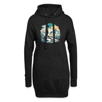 Pinguine Pinguin - Hoodie-Kleid - Schwarz - Vorne