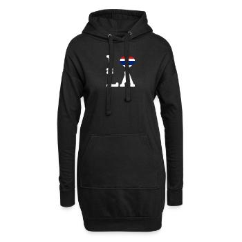 J’aime LA Cool Wrong Flag Thaliand Lover America - Sweat-shirt à capuche long Femme - noir - Devant
