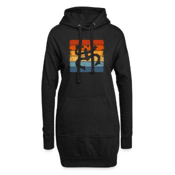 Taíno spiegelt den Stolz seiner karibischen Abstammung wider - Hoodie-Kleid - Schwarz - Vorne