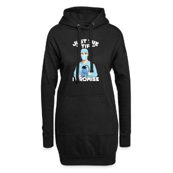 Nur der Tipp, den ich verspreche Lustige Endoskopie Gesundheitswesen - Hoodie-Kleid - Schwarz - Vorne