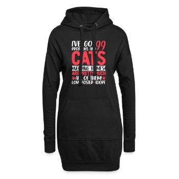 I Got 99 Problems And Cats Funny Cats Rescue - Hoodie Dress - black - Front