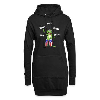 Ko-Kee Frog spielt Gitarre Melodie - Hoodie-Kleid - Schwarz - Vorne