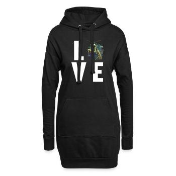 Gottesanbeterinnenen Gottesanbeterin - Hoodie-Kleid - Schwarz - Vorne
