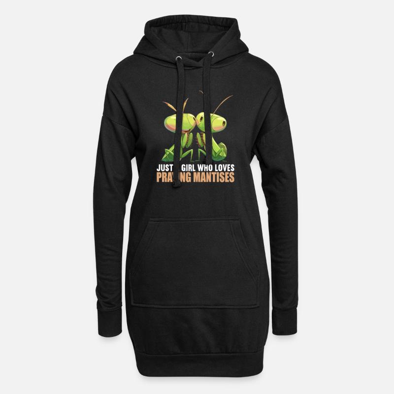 Gottesanbeterinnenen Gottesanbeterin - Hoodie-Kleid - Schwarz