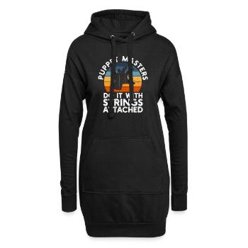 Puppenspiel Puppenspieler Puppen - Hoodie-Kleid - Schwarz - Vorne