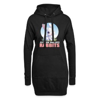 Lapin Lapin - Sweat-shirt à capuche long Femme - noir - Devant