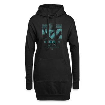 Rotäugiger Laubfrosch Regenwald Amphibie - Hoodie-Kleid - Schwarz - Vorne